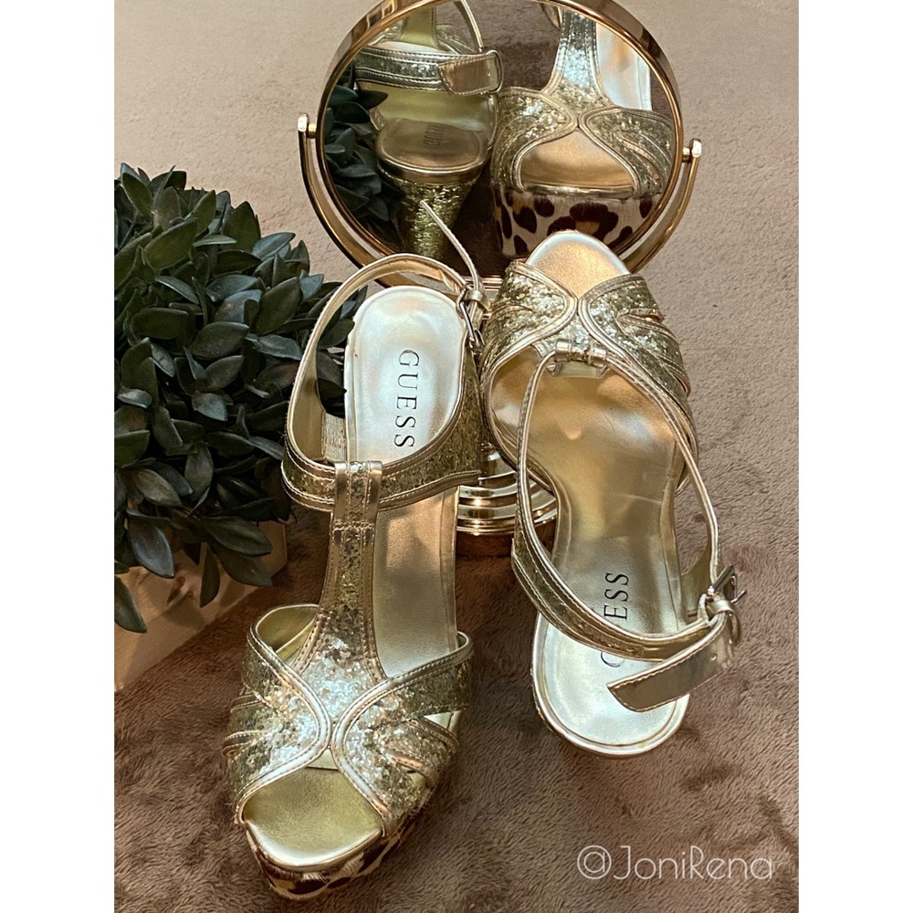π₯Gold Cheetah/Leopard PLATFORMS | Size 7 π₯ - Picture 5 of 8
